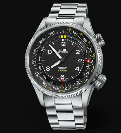 Oris Aviation Big Crown Propilot ALTIMETER WITH METER SCALE 47mm Replica Watch 01 733 7705 4164-Set 8 23 19